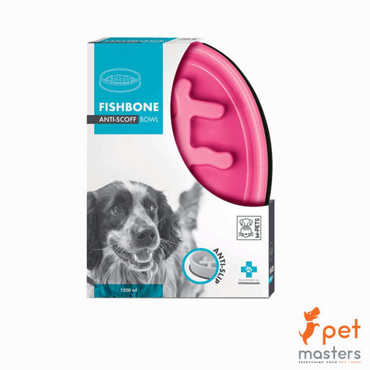 M-Pets Fishbone Anti-Scoff Bowl