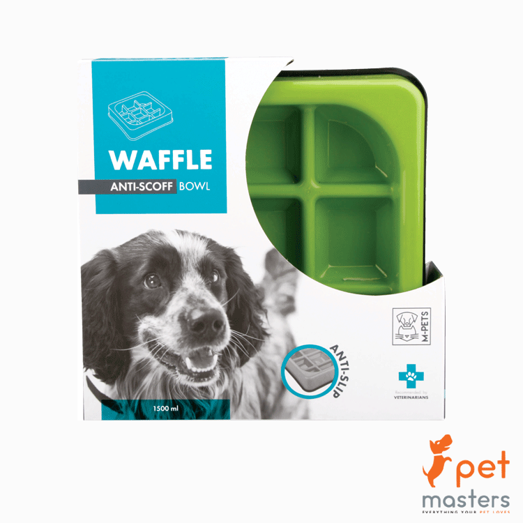 M-Pets Waffle Anti-Scoff Bowl