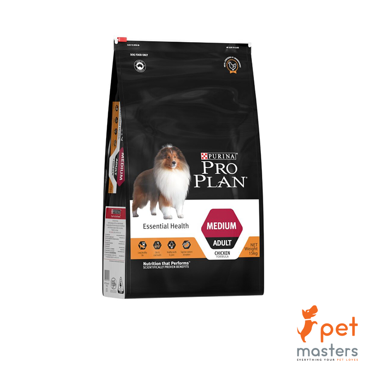 Purina Pro Plan Medium Breed Adult Dog Food 15kg - Chicken Formula