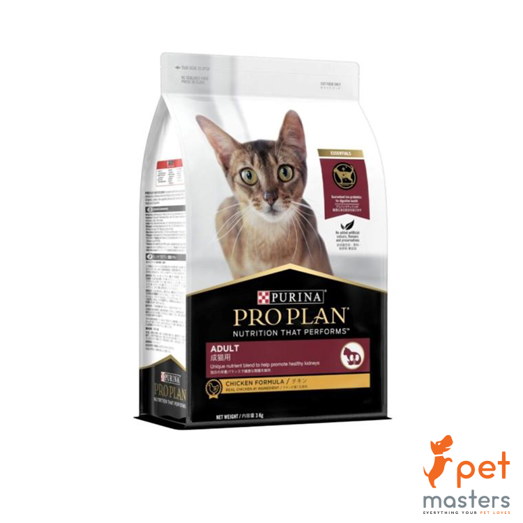 Purina Pro Plan Adult Cat Food 3kg - Chicken Formula – Petmasters