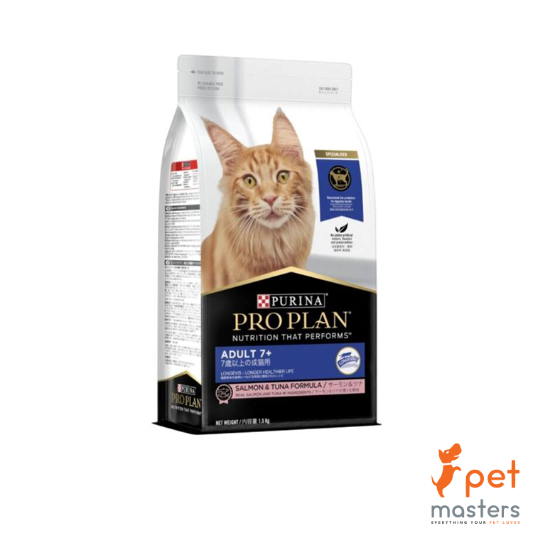 Purina Pro Plan Adult 7+ Cat Food 1.5kg - Salmon & Tuna Formula