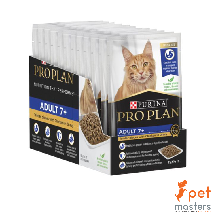 Purina Pro Plan Adult Cat 7+ - Chicken in Gravy Wet Food 85g