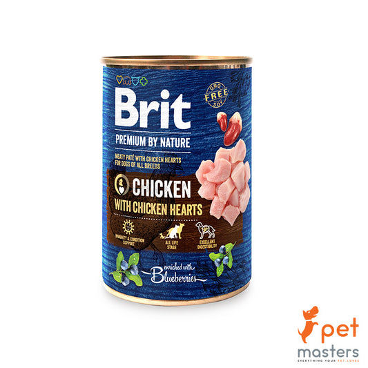 Brit Premium Dog Chicken With Hearts 400g Tin