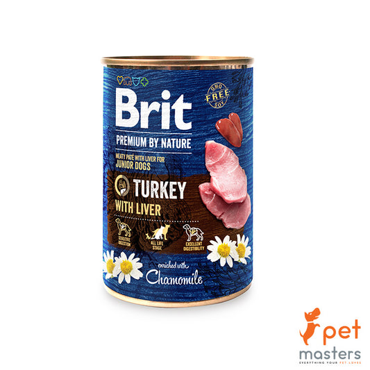 Brit Premium Dog Turkey With Liver 400g Tin