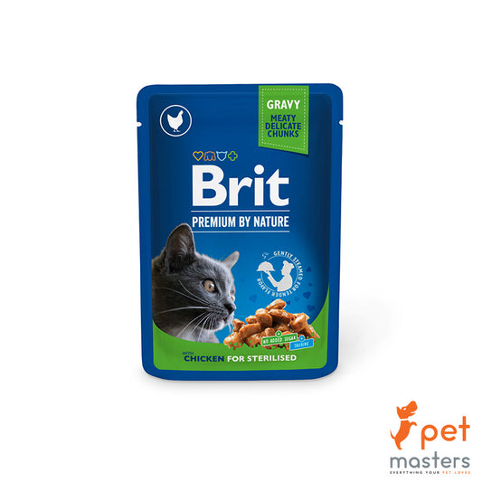 Brit Premuim Cat Pouch Chicken Slices For Sterilised 100g